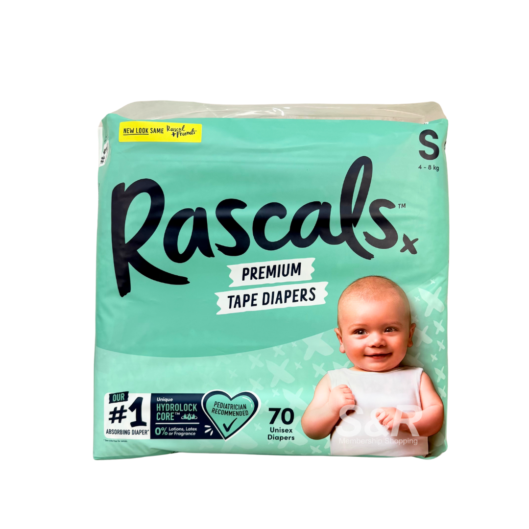 Rascals Premium Diapers Small 70 Pieces Rascals Premium Diapers Small 70 Pieces